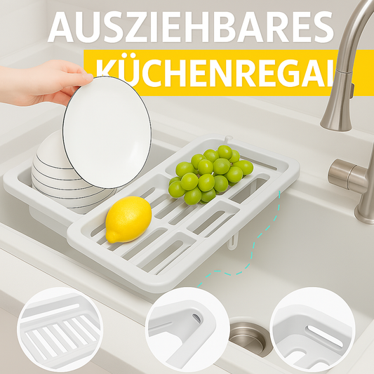 Teleskopisches Abtropfgestell für die Küche