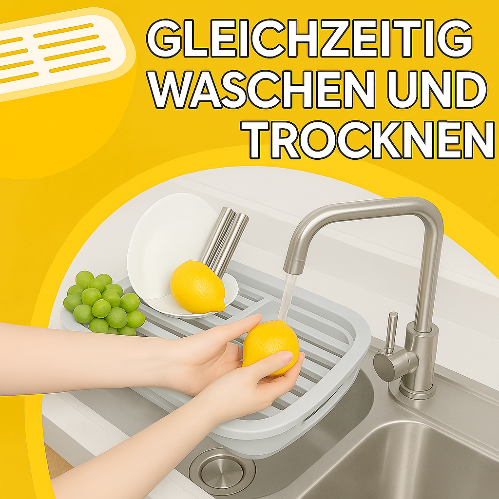 Teleskopisches Abtropfgestell für die Küche
