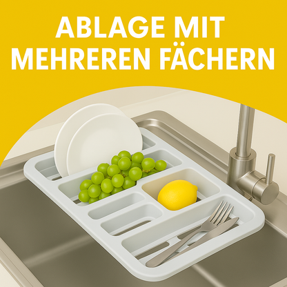 Teleskopisches Abtropfgestell für die Küche